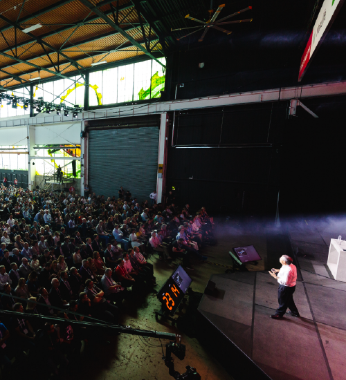 Thomas Friedman on stage at True North Waterloo 2019